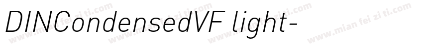 DINCondensedVF light字体转换